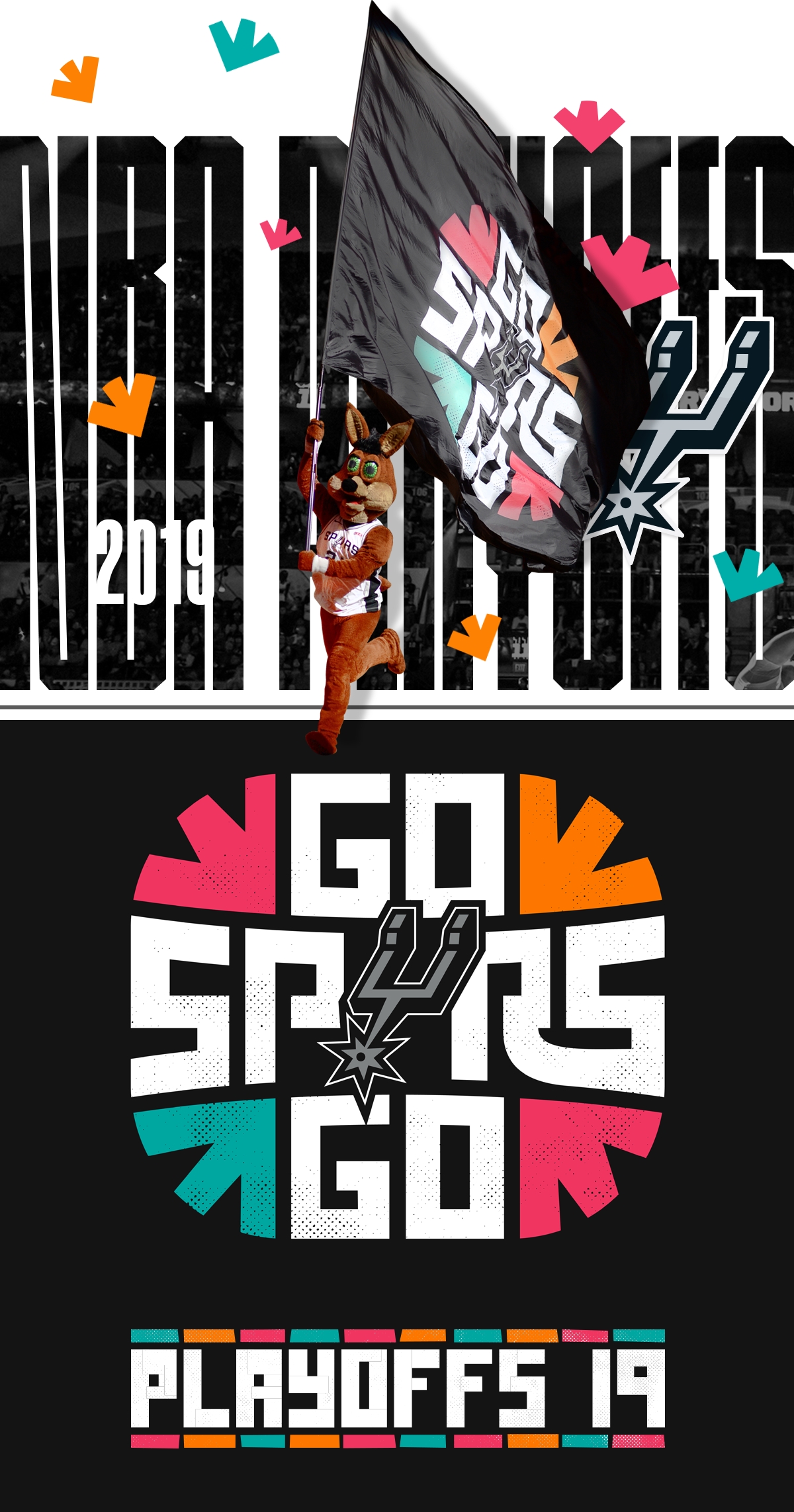 San Antonio Spurs 2018/19 Playoff Campaign by Creative Director Justin Winget