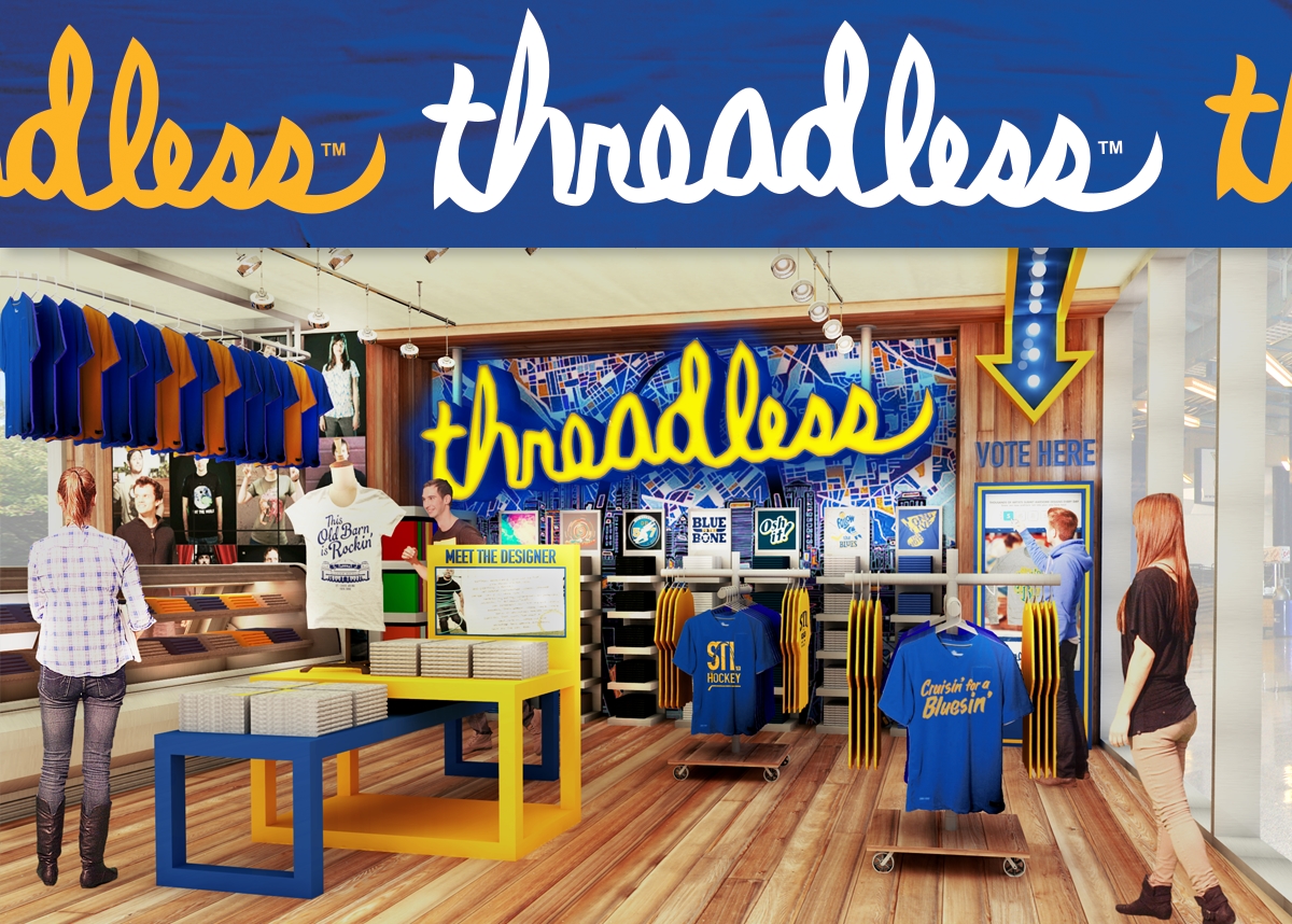 Proposed Threadless retail store concept at the Enterprise Center, home of the St. Louis Blues 