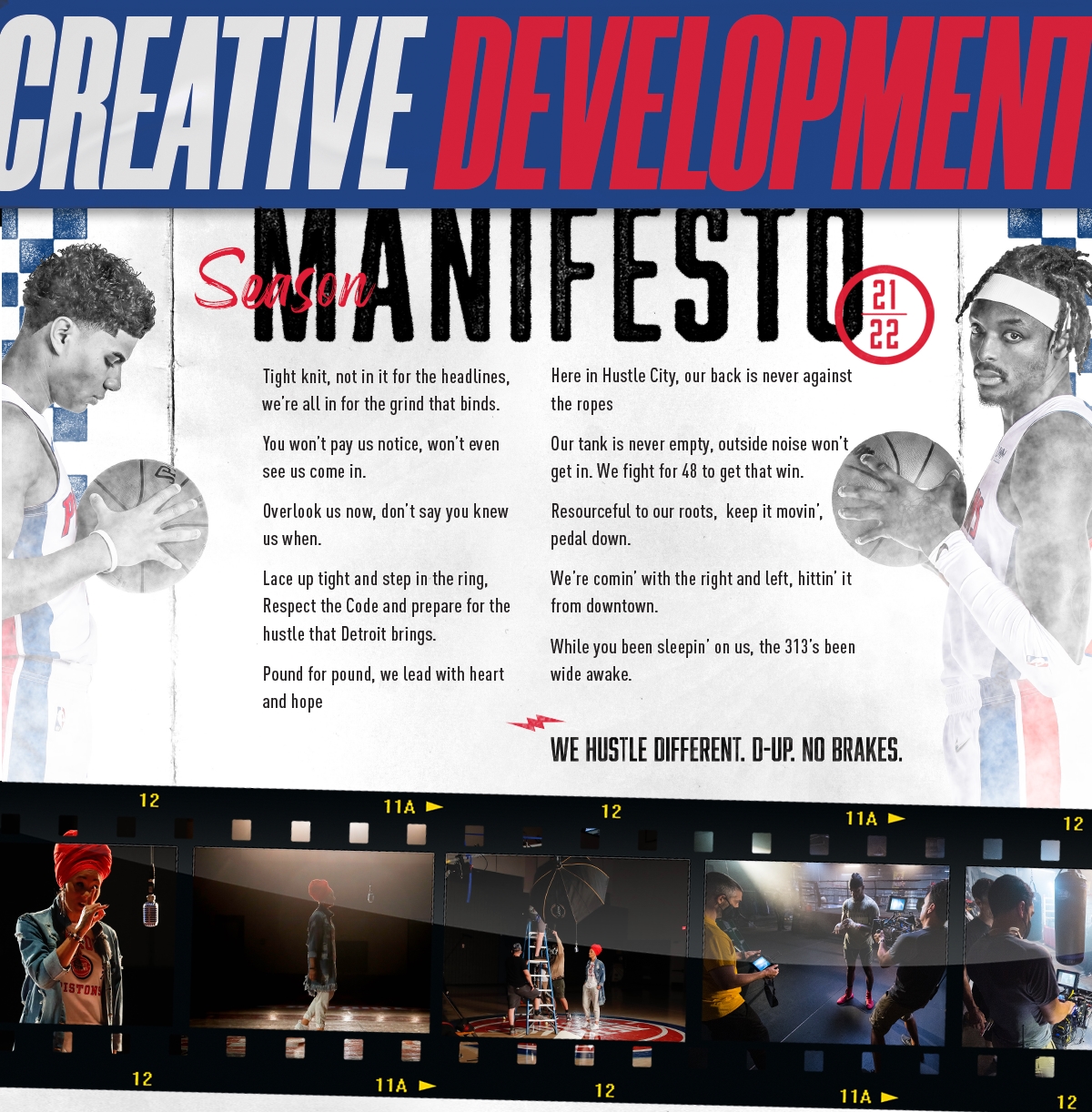 Detroit Pistons 21-22 season campaign marketing manifesto by Creative Director Justin Winget