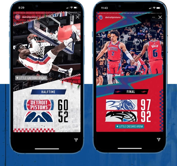 NBA's Detroit Pistons 2021-2022 season campaign social graphics by Creative Director Justin Winget