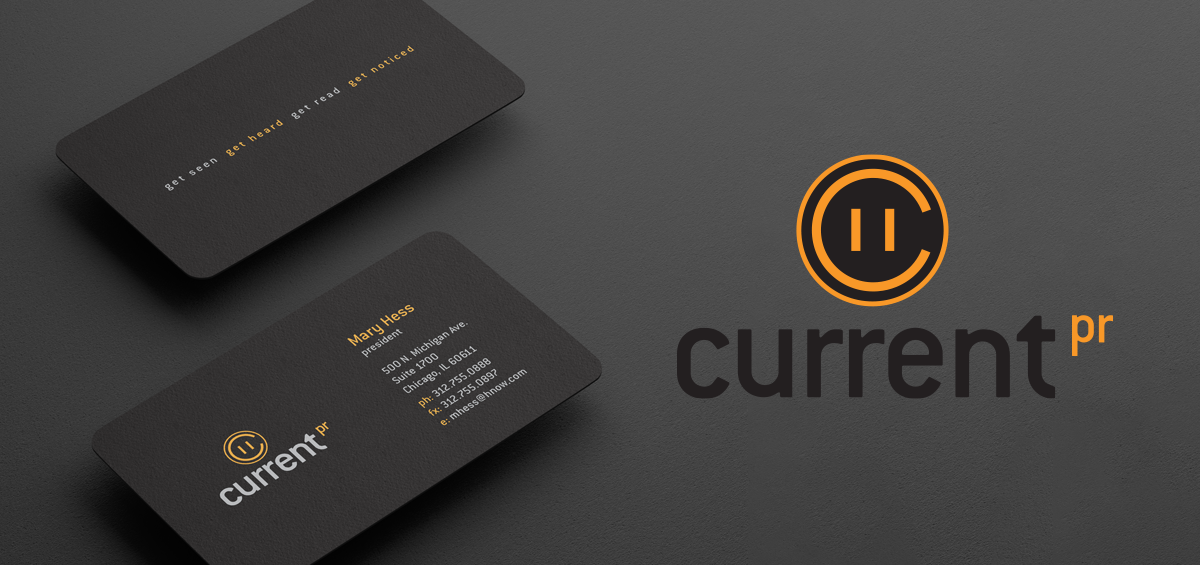 Current PR identity development and business cards by Justin Winget