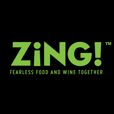 Zing fearless food and wine together logo by Justin Winget