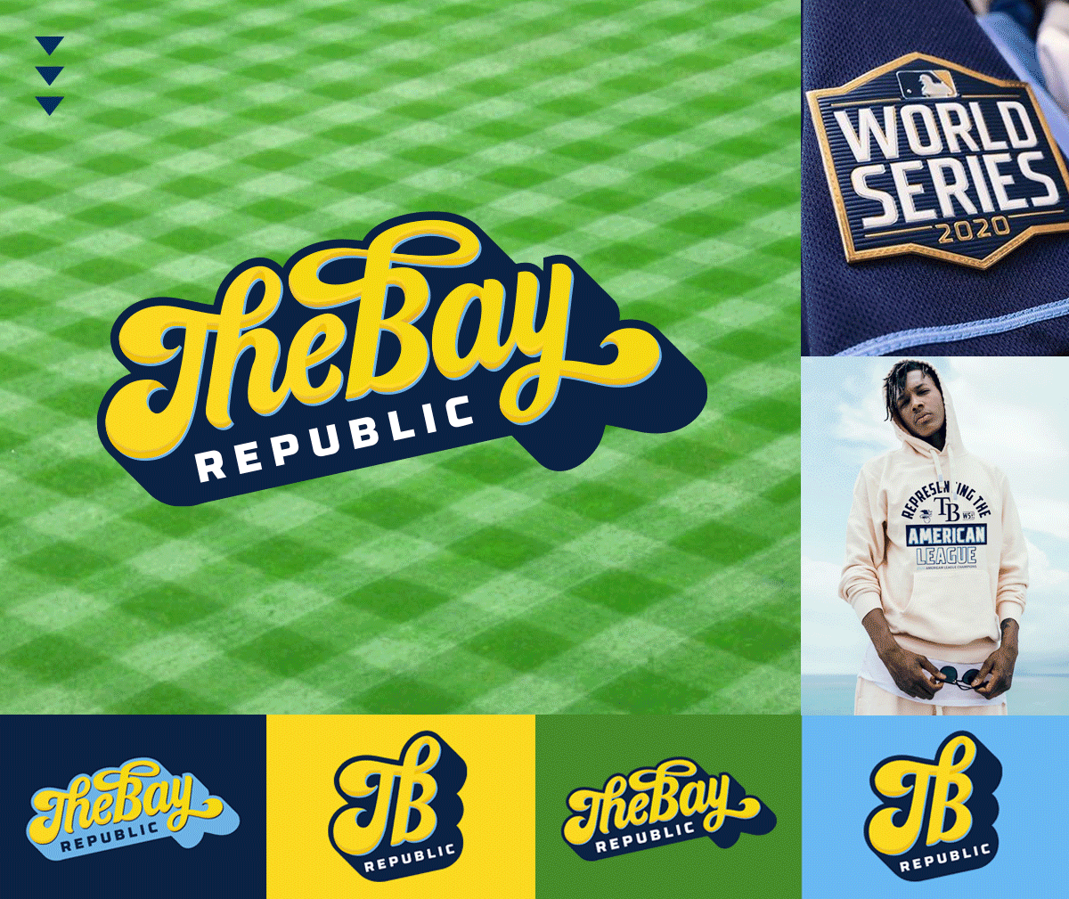 The Bay Republic Brand Identity developed by Justin Winget for the Tampa Bay Rays and Rowdies