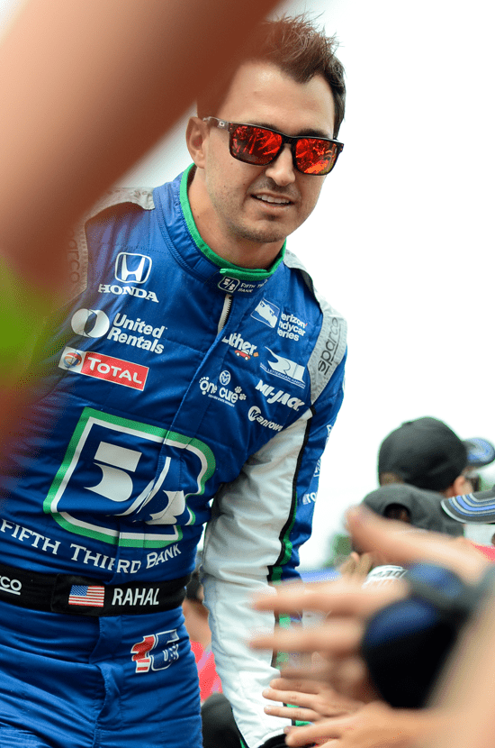 photo of IndyCar driver Graham Rahal at Mid-Ohio Sports Car Course by Justin Winget