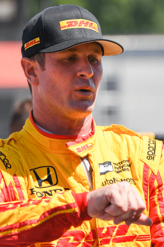 photo of IndyCar Driver Ryan Hunter-Reay at Mid-Ohio Sports Car Course by Justin Winget