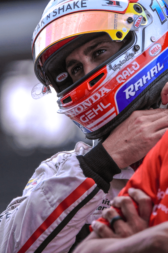 photo of IndyCar driver Graham Rahal at Indianapolis Motor Speedway by Justin Winget