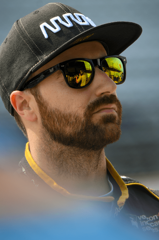 photo of IndyCar driver James Hinchcliffe at the Indianapolis Motor Speedway by Justin Winget