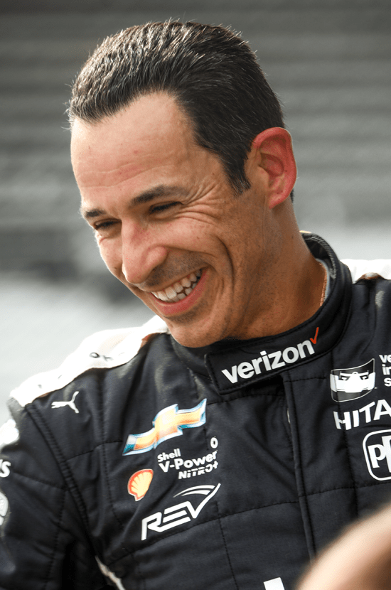 photo of IndyCar driver Helio Castro Neves at Indianapolis Motor Speedway by Justin Winget