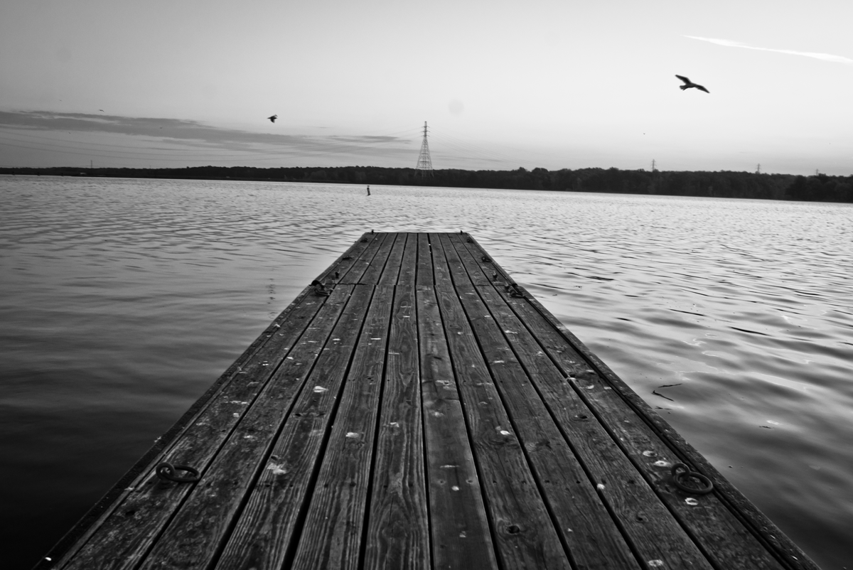 Dock at sunrise Landscape Photography by Justin Winget