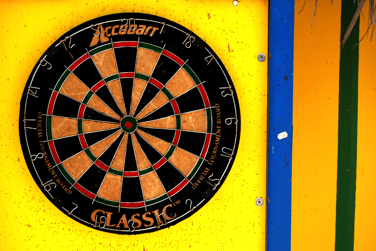 Aruba dart board - photographed by Justin Winget