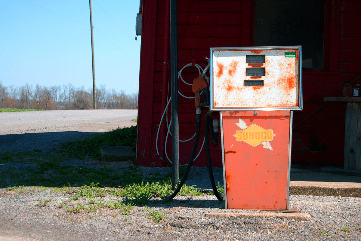 Old Sunoco gas pump in rural Wayne County, Ohio - photographed by Justin Winget