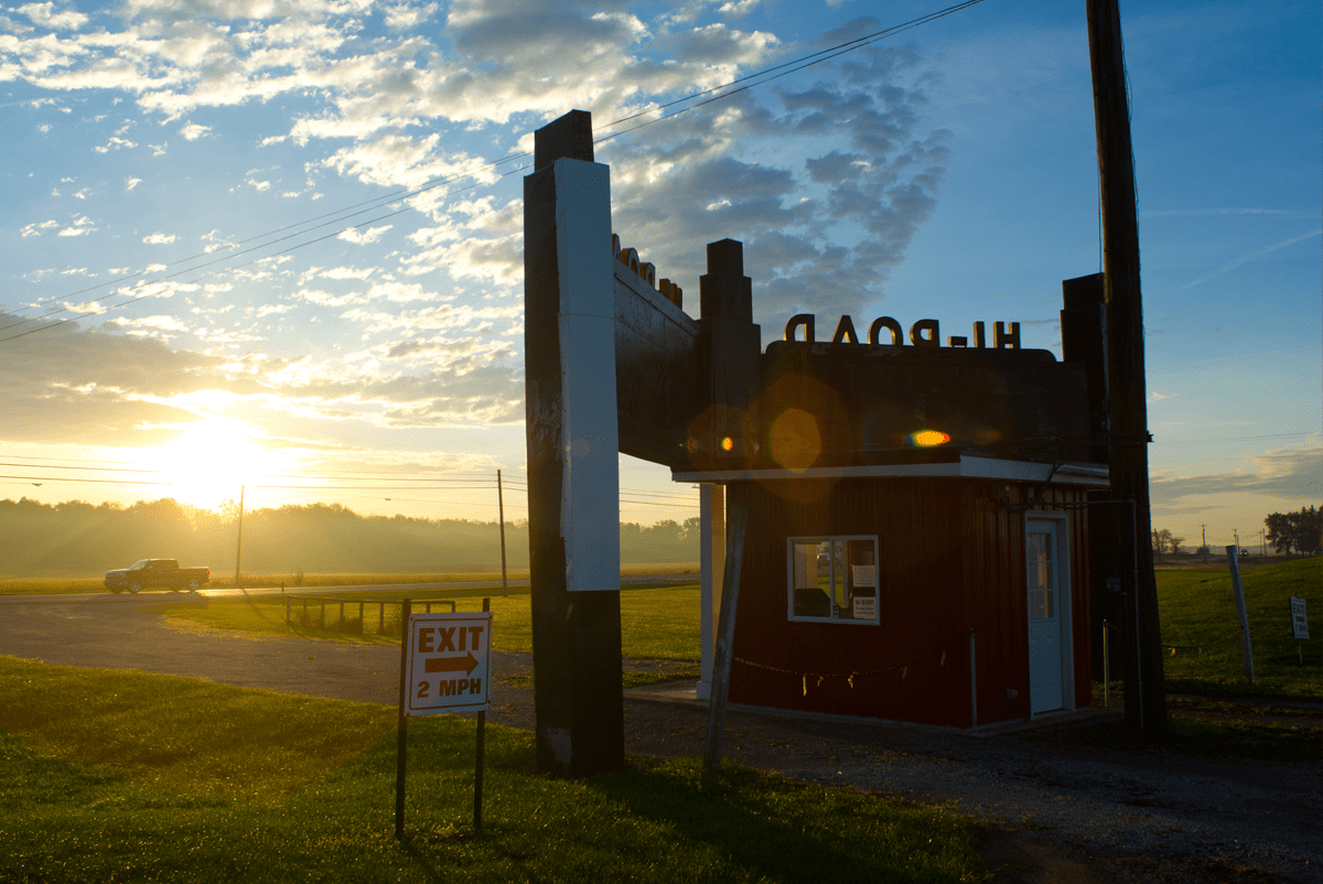The Hi-ROad Drive-in theatre in Kenton, Ohio landscape photography by Justin Winget