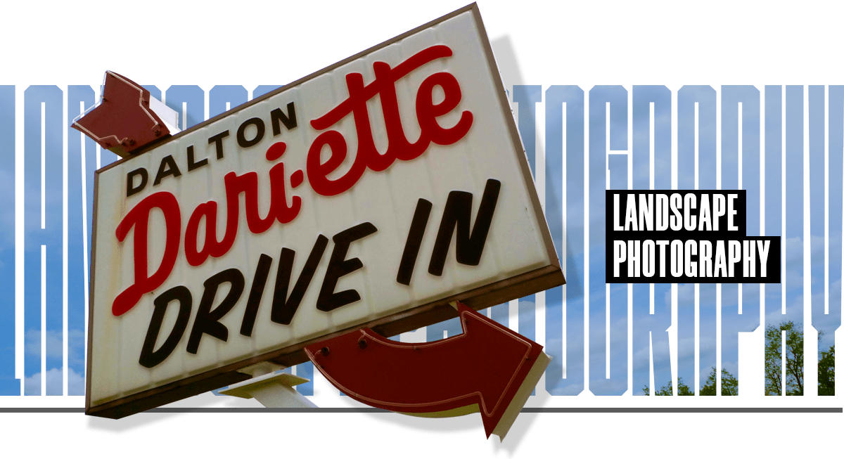 Sign for the Dalton Dariette in Dalton, Ohio photographed by Justin Winget
