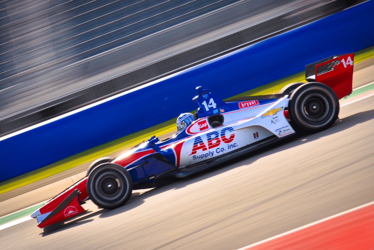 photo of IndyCar driver Tony Kanaan at the Circuit of the Americas by Justin Winget