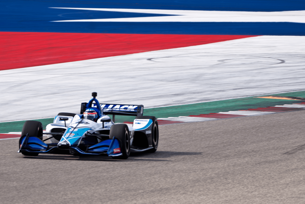 photo of IndyCar driver Takuma Sato at the Circuit of the Americas by Justin Winget