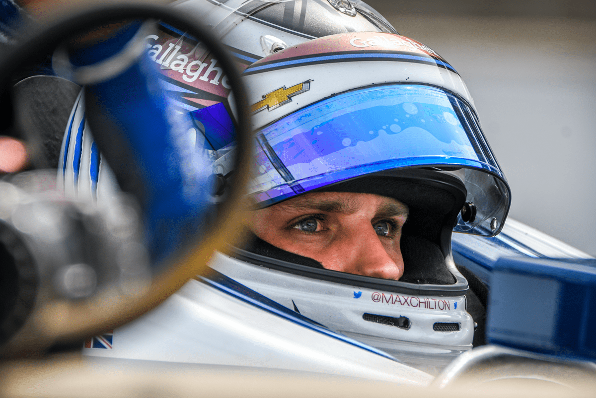 photo of IndyCar driver Max Chilton at The Indianapolis Motor Speedway by Justin Winget