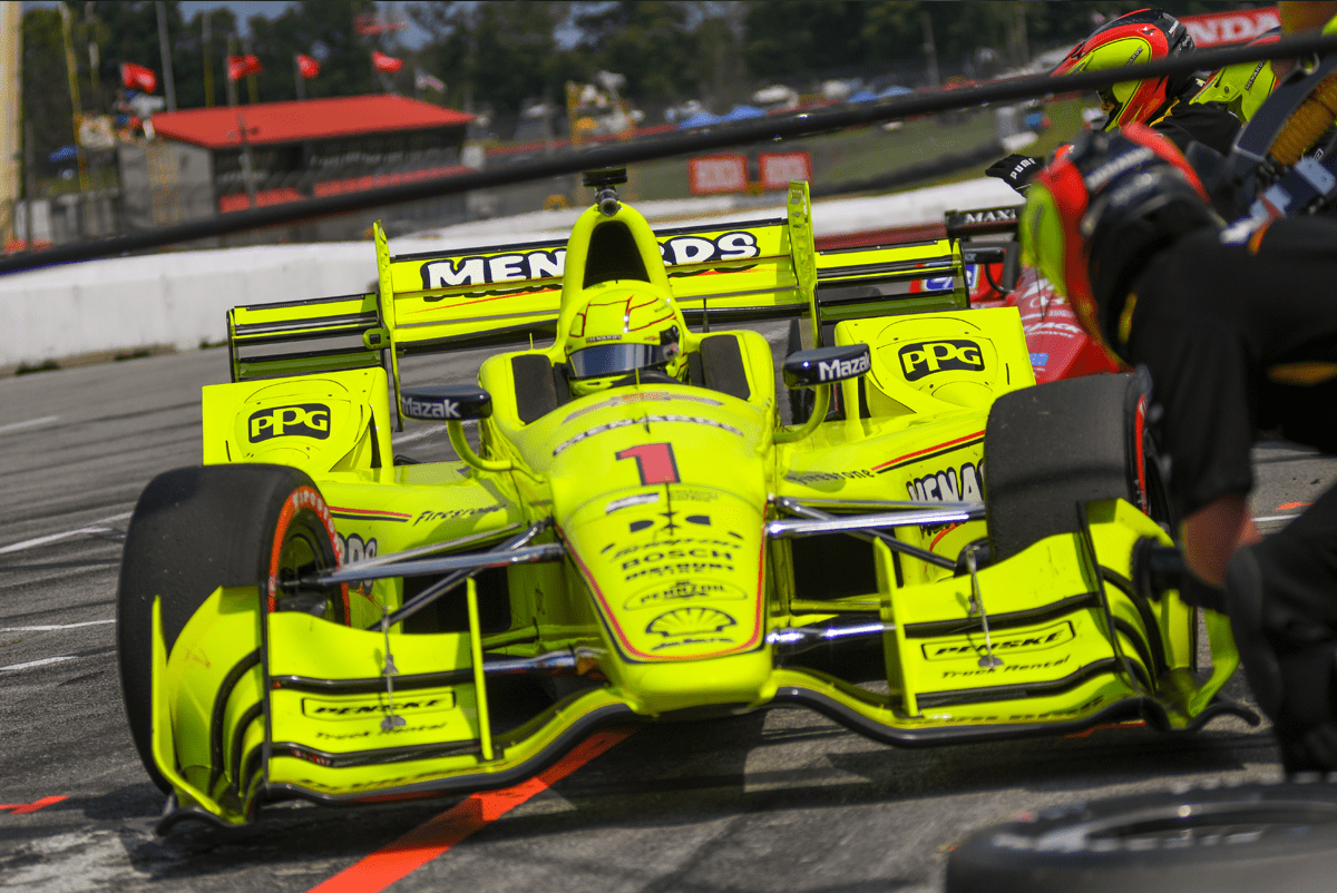 photo of IndyCar Driver Simon Pagenaud at Mid-Ohio Sports Car Course by Justin Winget