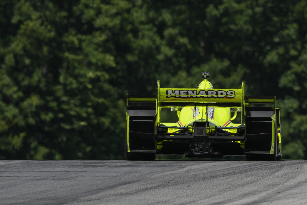 photo of IndyCar driver Simon Pagenaud at the Mid-Ohio Sports Car Course by Justin Winget