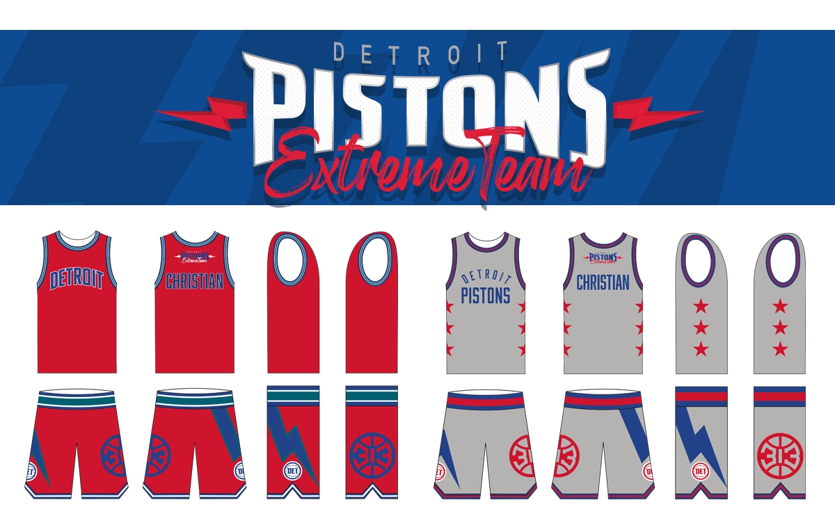 Detroit Pistons Extreme Team logo designed by Creative Director Justin Winget