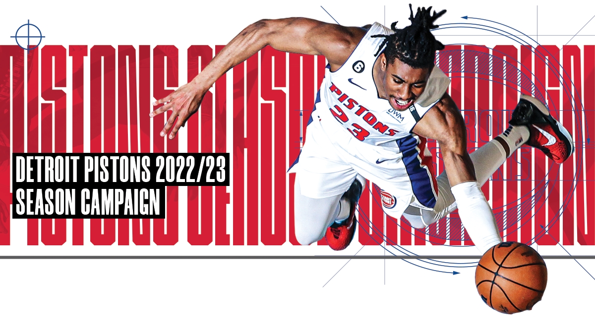 Detroit Pistons 2022/23 Season Campaign Creative led by Justin Winget featuring Jaden Ivey