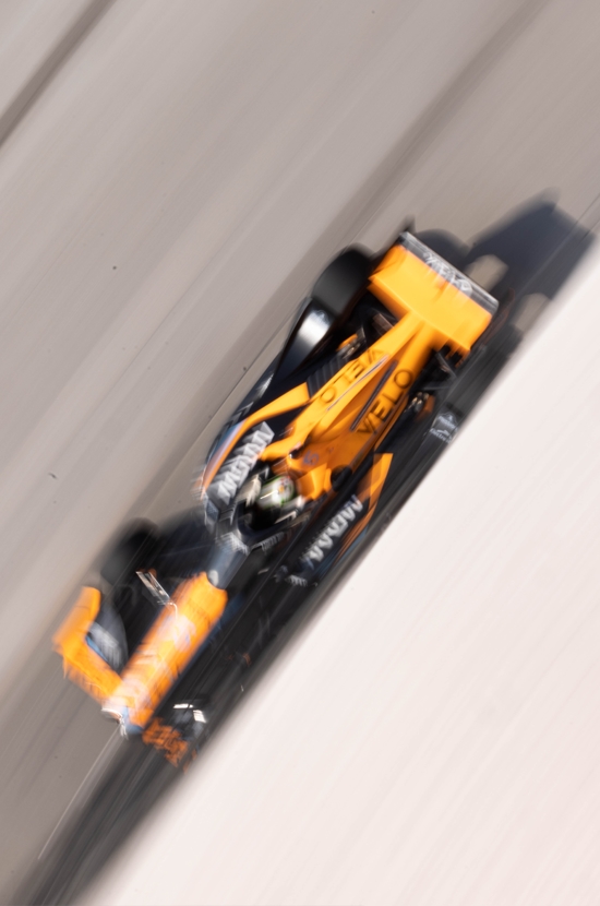 McLaren Indycar driver Pato o'ward at the 2023 Detroit Grand Prix by Justin Winget
